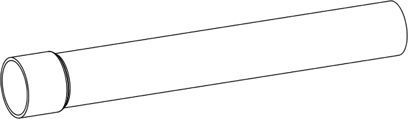 Ravna cijev 340 mm, bijela