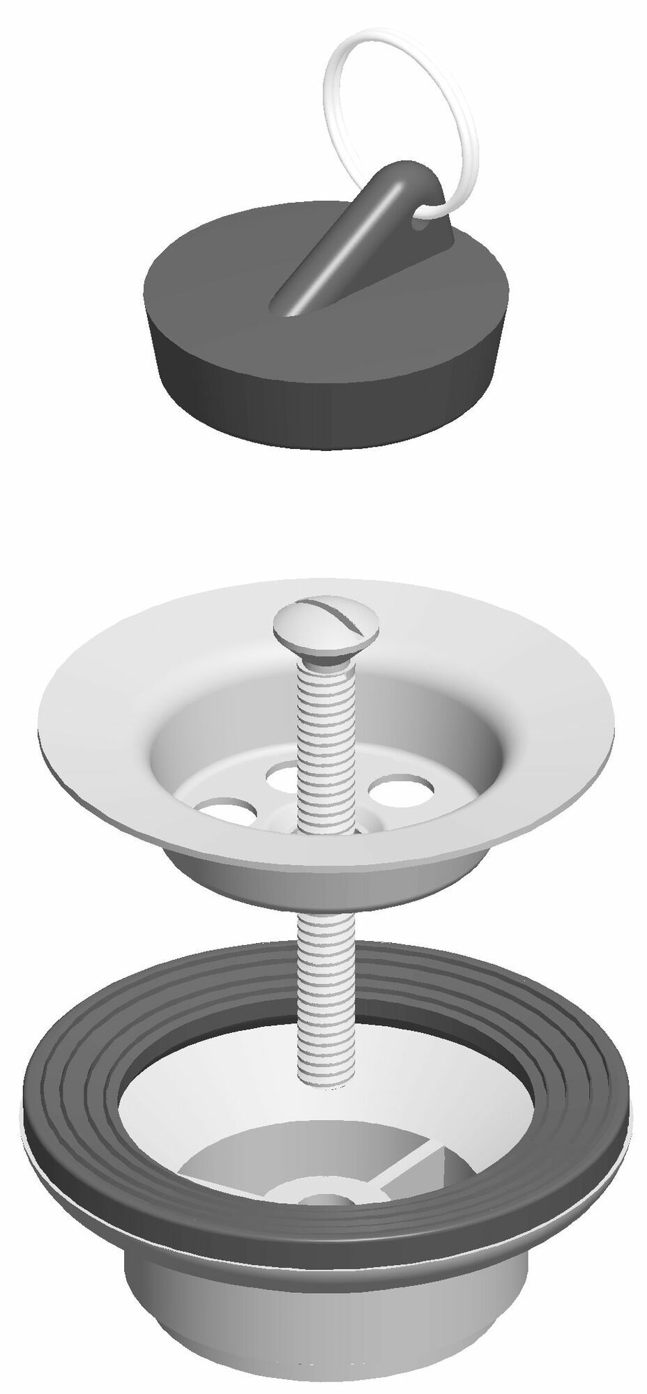 Izljevni ventil za umivaonik, rešetka Ø 60 mm