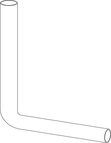 Koljeno 390 x 350 mm, bijela