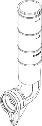 Odvodna cijev s nastavkom, vodokotlić 3800/380