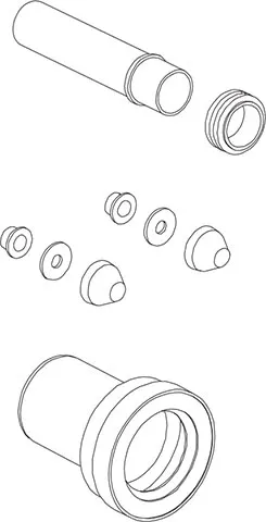 Standard set za WC priključak, 230 mm