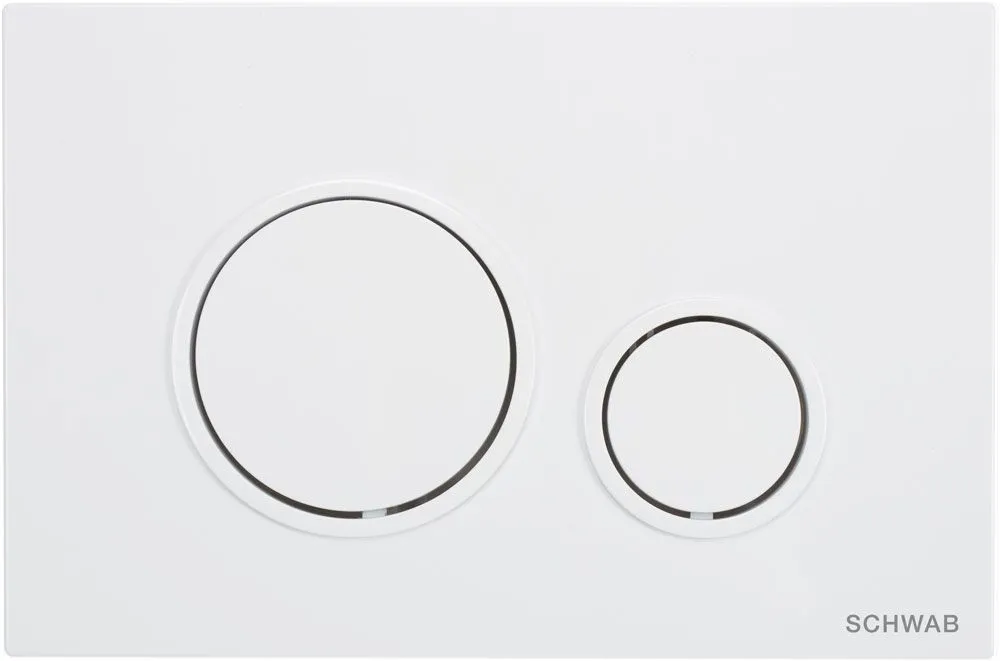 Tipka za ispiranje VELA, bijela matirana