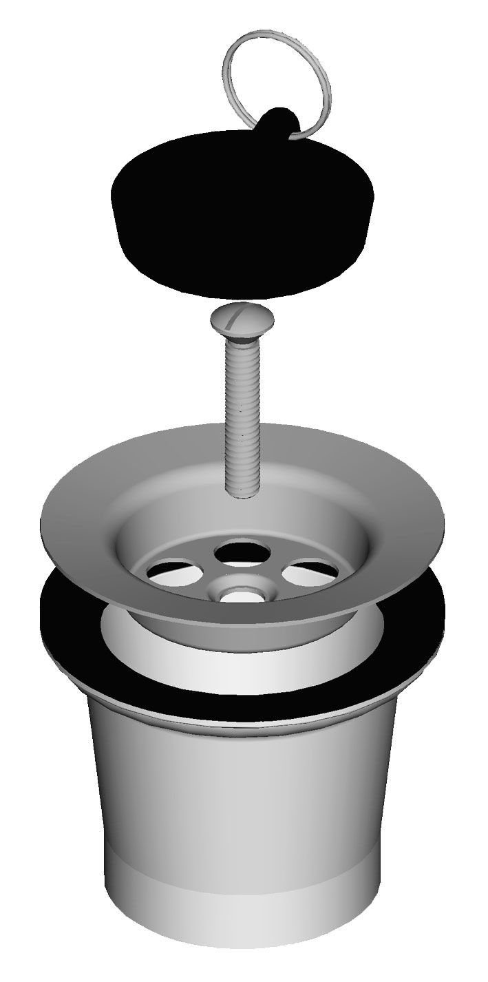 Izljevni ventil za sudoper, rešetka Ø 70 mm