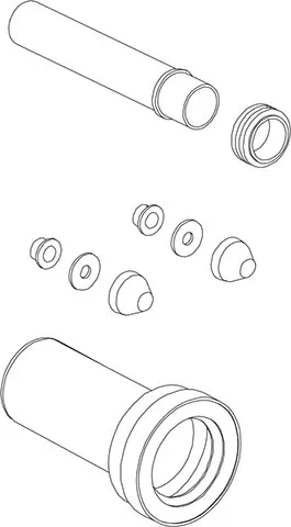 Ekstra dugačak set za WC priključak, 300 mm