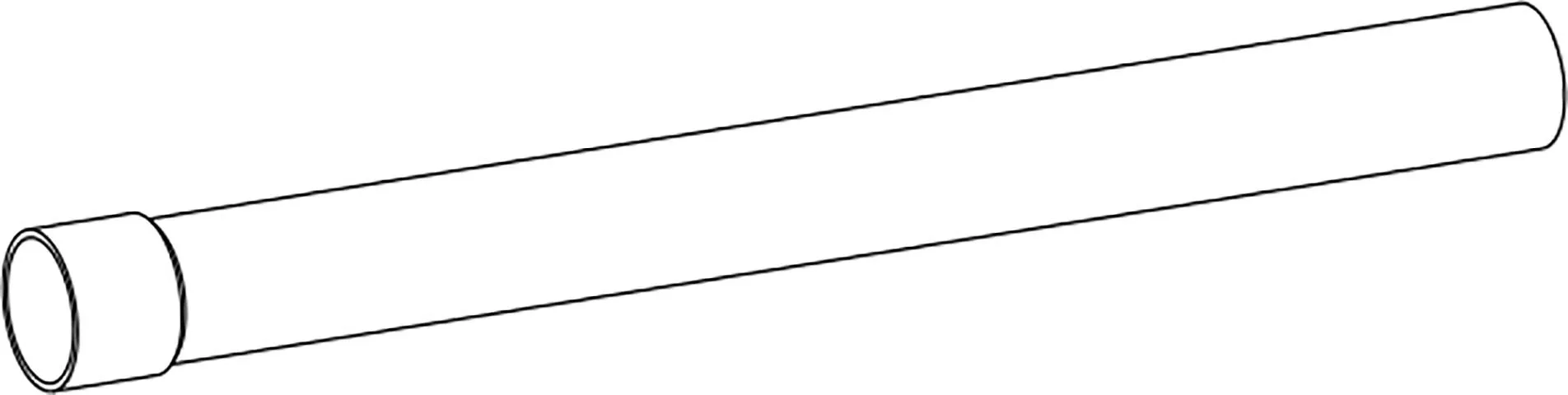 Ravna cijev 500 mm, bijela