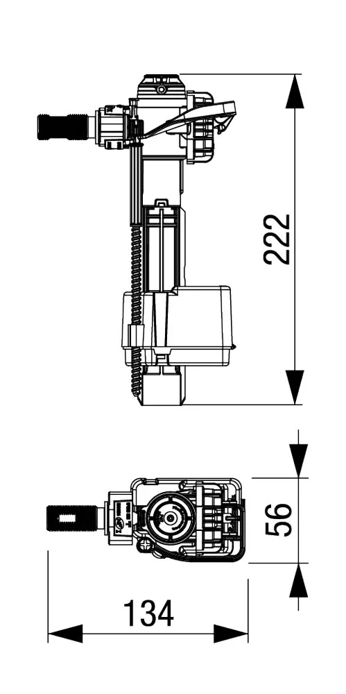 Ventil za punjenje 747 G 3/8 mesing