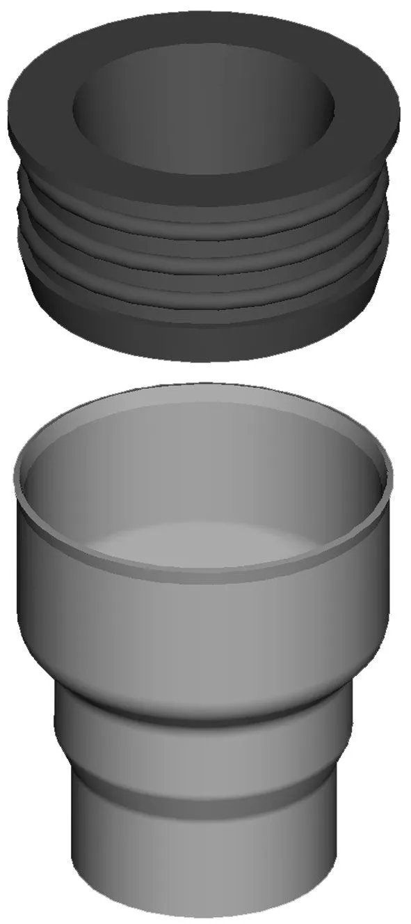 Dvostrani nastavak, brtva, guma, Ø 40/54 mm